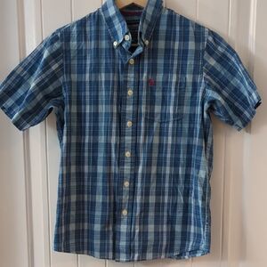 Abercrombie Boys Plaid Blue  Button-Down Shirt